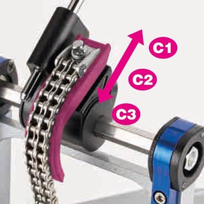 Yamaha FP9-C Chain Drive Single Bass Drum Pedal 2020s - Chrome / Blue image 5