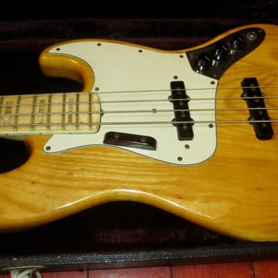 1973 Fender Jazz Bass Natural w/ Vintage Hard Case image 12