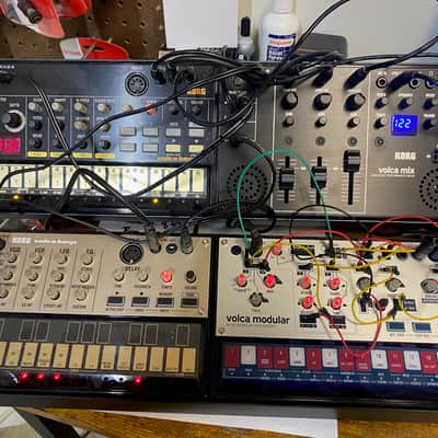 Korg Volca Synth Bundle of 4 - Beats, Keys, Mix, Modular with Stand