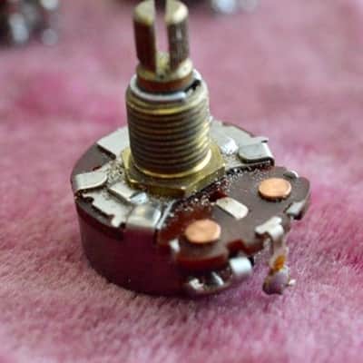 Vintage 1963 Gibson CTS 500k matched pot set - Volume / Tone - ES-335 PAF 1964 image 7