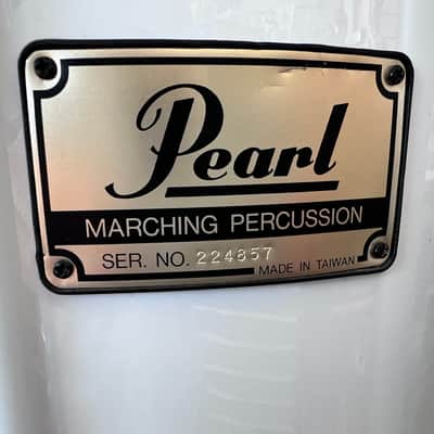 Pearl 11x13 Marching Snare Maple High Tension 90's - 2000's - White image 2