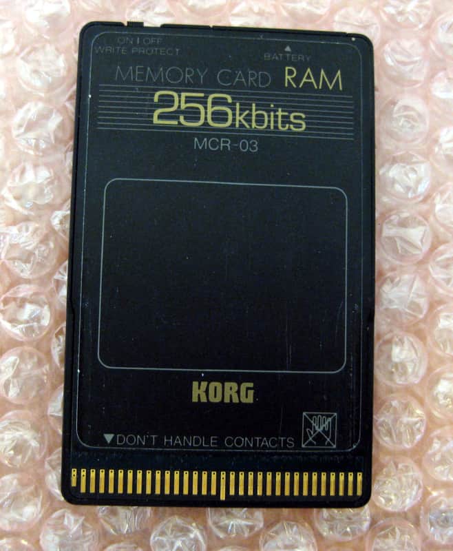 Korg MCR-03 RAM 256kbits Memory Card A2 A3 M1 Wavestation image 1