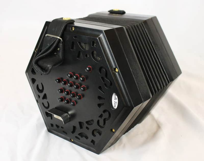 NEW Black Lacquer Bella Vista Marlowe English Concertina Alto 30 Button G3-C6 image 1