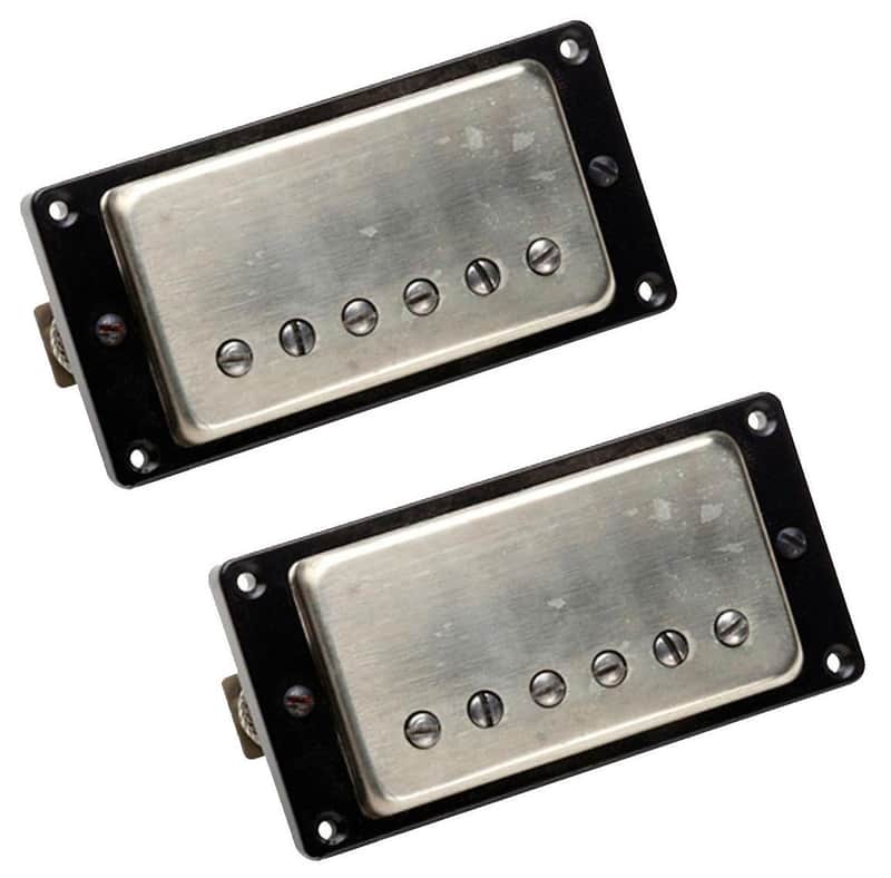 Seymour Duncan Antiquity Humbucker Guitar Pickup Set Aged Nickel Covers Bridge & Neck image 1