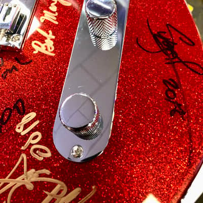 Squier Bullet Telecaster, Red Sparkle, Autographed by 2018 Blues Cruise Artists with Gig Bag - Pre Owned image 16