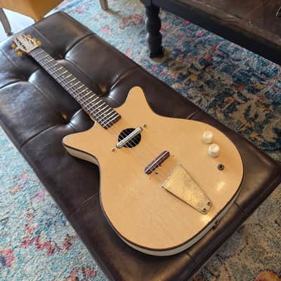 1965 Danelectro 5015 Convertible - Hollowbody Electric Acoustic Guitar - White image 9