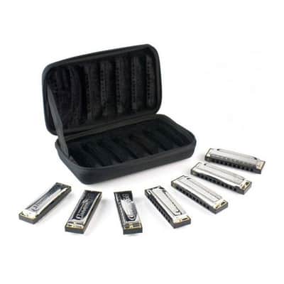 Hohner BluesBand Harmonica 1501/7 Bundle Set of 7 Harp Keys with Case image 2