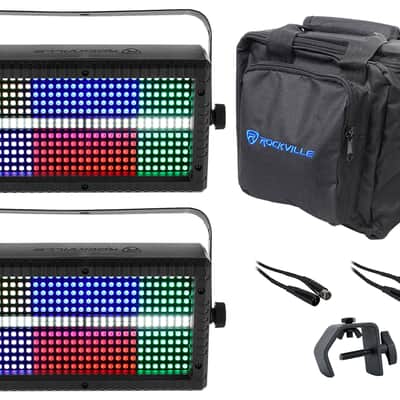 Rockville STAGE PANEL 336 LED RGB Pro DJ Stage Wash Light + Strobe+Matrix Combo image 1