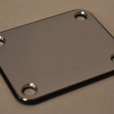 1980s Schecter USA Neck Plate With Gasket Chrome NOS image 1