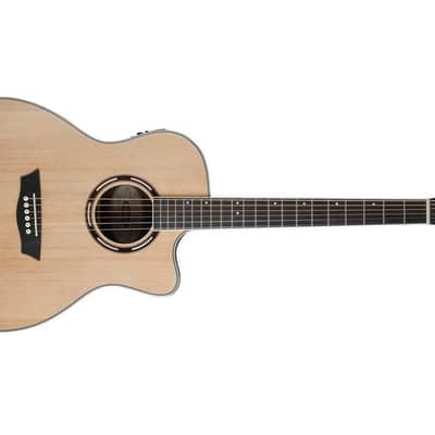 Washburn AG70CEK-A Washburn Apprentice Grand Auditorium Guitar, Spruce w/ Walnut Sides, w/ Case image 3