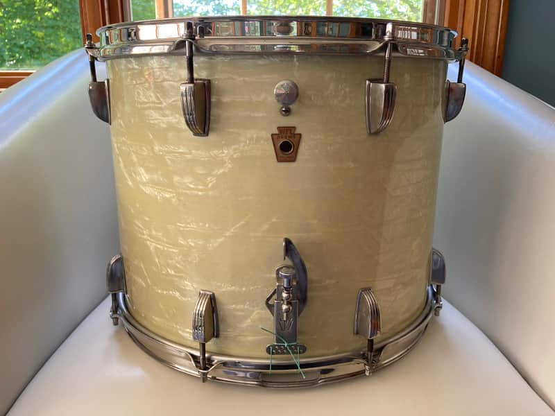 WFL/Ludwig 12 x 15 Parade Drum 1953-58 - White Marine Pearl image 1
