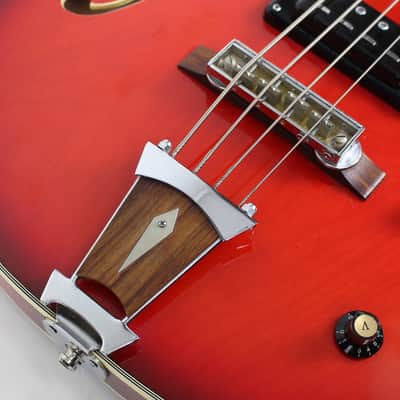 Vintage Epiphone 5120/E Semi-Hollow Body Bass Guitar in Cherry Red image 9