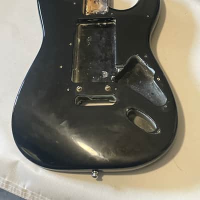 1988 Fullerton USA Fender American Stratocaster Black Guitar Body 2 Post Tremolo Ready image 4