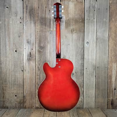 Harmony Rocket H53 1959-1965 with Bigsby with Floating Jazz Pickup - Nickel - Red image 4