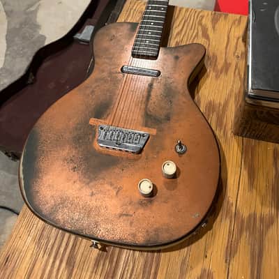 Silvertone U-1 Copper Guitar with case. image 3