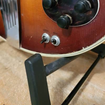 1956 Hofner President Electric Guitar 2 Pickup Cutaway Sunburst Nice Shape W/HSC image 5