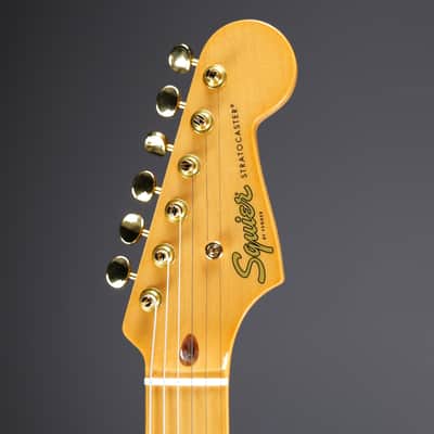Squier FSR Classic Vibe '50s Stratocaster Maple Fingerboard Parchment Pickguard Gold Hardware White Blonde image 6