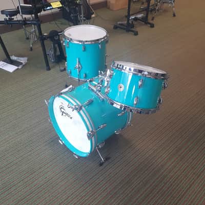Gretsch 3pc Broadkaster Vintage Bop Kit Satin Sea Foam Green image 2
