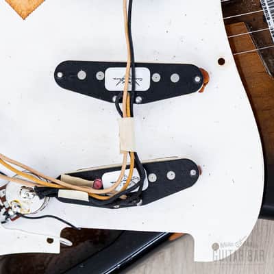 1999 Fender American Vintage ‘57 Stratocaster Sunburst Relic w/ Custom Shop Pickups, Tweed Case image 20