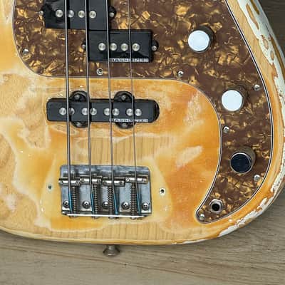 Fender Precision Bass 1975 - beat sweet See-Thru Blonde w/a set of hot P-J EMG pickups. image 10