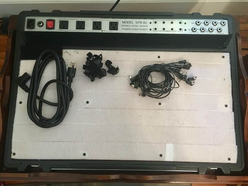 Furman Pedalboard With Power Supply SPB-8C Includes Cords and Hard Case Rolling Top Black image 1