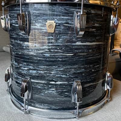 Ludwig Classic Maple CUSTOM 9x13 / 13x15 / 14x22" Jazz Recording Drum Set - Vintage Black Oyster Pearl image 5