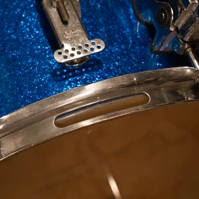 Ludwig 12/15/18" Mixed Era Drum Set - 1960s Blue Sparkle image 14