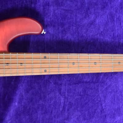 Lakland Skyline 55-02 Deluxe. Satin Cherry Burst / Roasted Maple *On Order, ETA June 2026 image 2