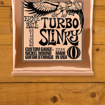 Ernie Ball Turbo Slinky Nickel Wound Electric Guitar Strings - 9.5-46 image 1