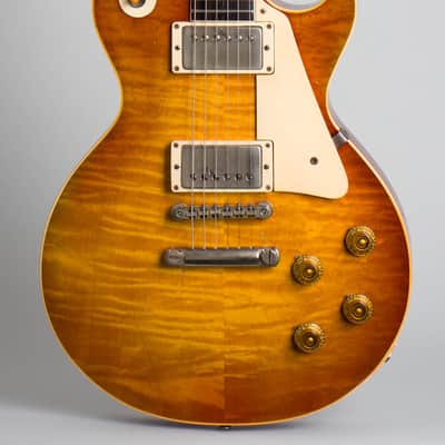 Gibson  Les Paul Standard Solid Body Electric Guitar (1959), ser. #9-1854, original brown hard shell case. image 3