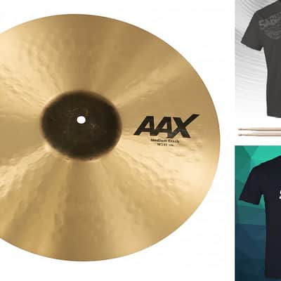 Sabian *Pre-Order* AAX 18" Medium Crash Natural Finish | 21808XC | Bundle & Save | Made in Canada | Special Order | Authorized Dealer image 1