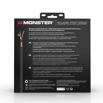 Monster SP2000-I-21AWW Studio Pro 2000 Instrument Cable. 21' Right Angle to Straight image 5