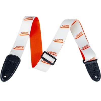 Gretsch Vibrato Arm Pattern Strap White/Orange image 1
