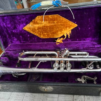 Rare WWI-Era 1910s William Frank C Trumpet w/ Dual Tuning Slides & Case – Fully Serviced image 16