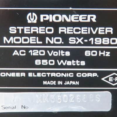 PIONEER SX-1980 RECEIVER WORKS PERFECT SERVICED FULLY RECAPPED + LED's EXCELLENT image 17