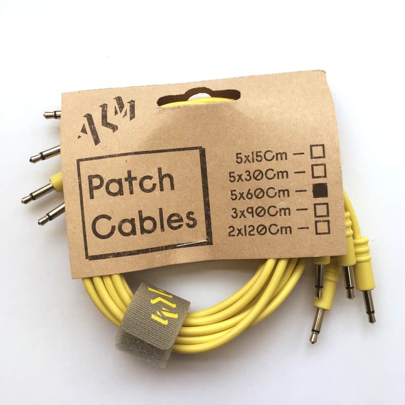 ALM Busy Circuits ALM-PC001x60 Eurorack Patch Cables (5 x 60cm) - Yellow image 1