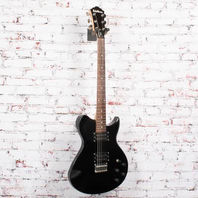 Washburn WI14 Double-Cut Electric Guitar, Black x7011 (USED) image 4