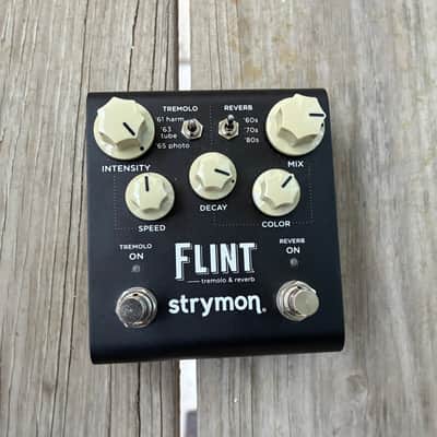 Strymon Flint Reverb and Tremolo V2 2022 - Present - Black 2 in 1 dual electric guitar pedal image 2
