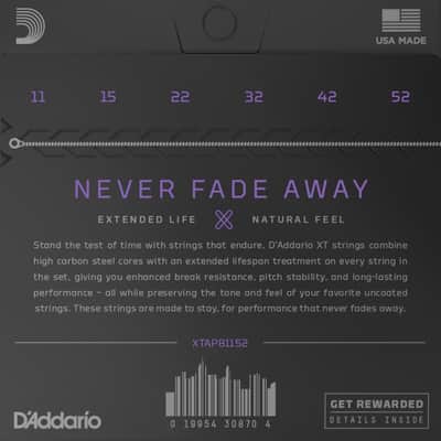 D'Addario Guitar Strings Extended Life Phosphor Bronze Custom Light 11-52 image 2