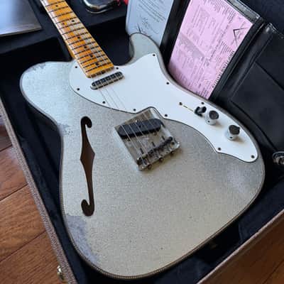 2022 Fender Custom Shop ‘60s Custom Telecaster Limited Edition Relic - Aged Silver Sparkle