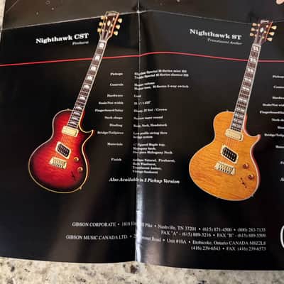Gibson Poster Catalog Jimi Hendrix 1993 flying V Firebird Melody maker explorer nighthawk image 5