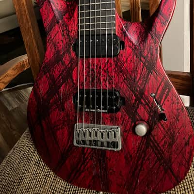 Solar Guitars A2.7CANIBALISMO+ 2024 - BLOOD RED OPEN PORE W BLOOD SPLATTER image 2