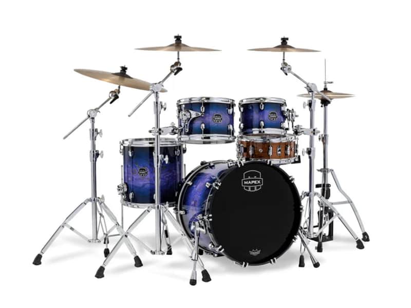 ~NEW!~ Mapex SR504XZXQ Saturn VI Fusion 4-Piece 10/12/14/20 Drum Kit Set in Cobalt Burst Gloss Lacquer image 1