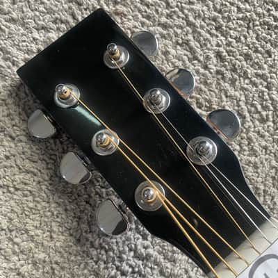 Sunburst 41 Inch Acoustic Guitar, Spruce Mahogany Body, Abalone Inlay Binding, Rosewood Fingerboard Neck image 10