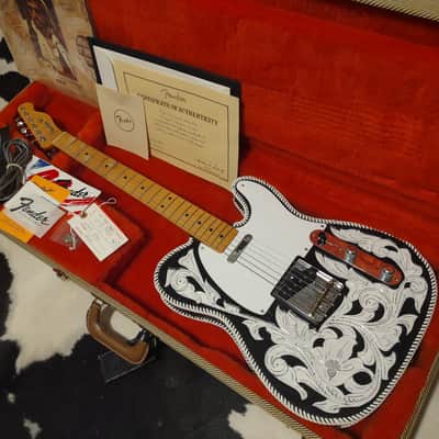 1997 Fender Telecaster '52 USA Reissue AVRI Telecaster w/ Waylon Jennings-Style Leather Cover- Tweed Case & COA! image 1