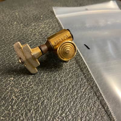 1960’s Gold Grover Imperial Tuning Key Machine. Treble Side image 1