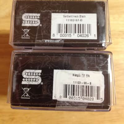 Seymour Duncan Nazgul Trembucker & Sentient 6 String Guitar Pickup Set Black image 3