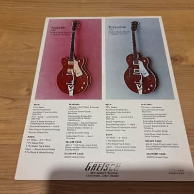 Vintage 1973 Gretsch Chet Atkins Guitar Models Catalog! Rare, Original Case Candy! image 3