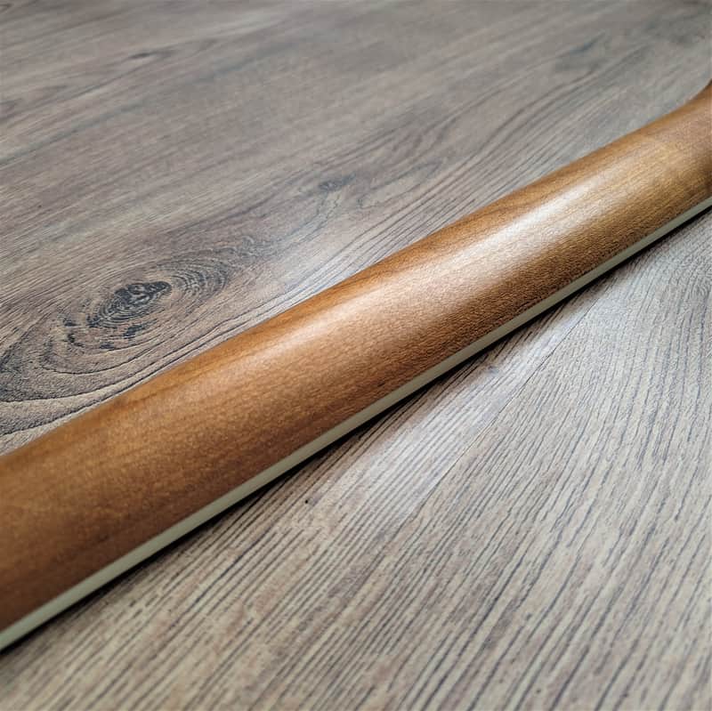 Stratocaster Compatible Rosewood and Roasted Maple Guitar Neck 70s Large Headstock with Pearl Inlays image 1