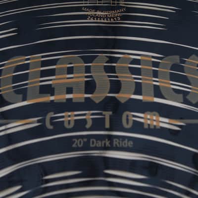 Meinl CC20DAR 20 Inch Classics Custom Dark Ride 20" Ride Drum Cymbal image 3